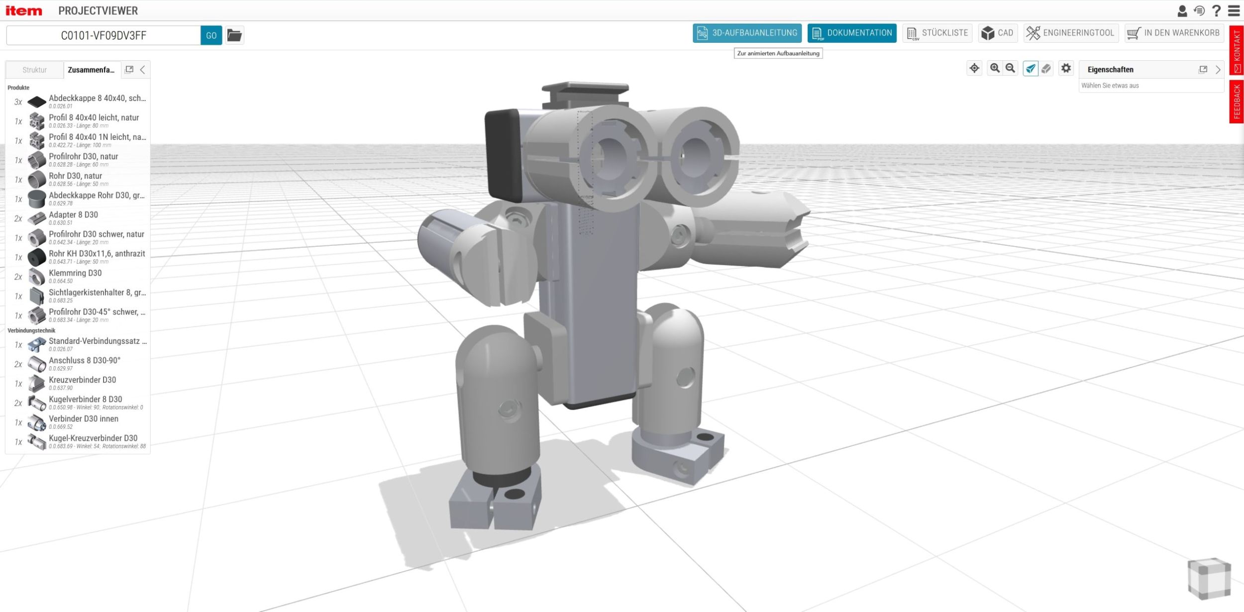 3D-Aufbauanleitungen beschleunigen die Montage