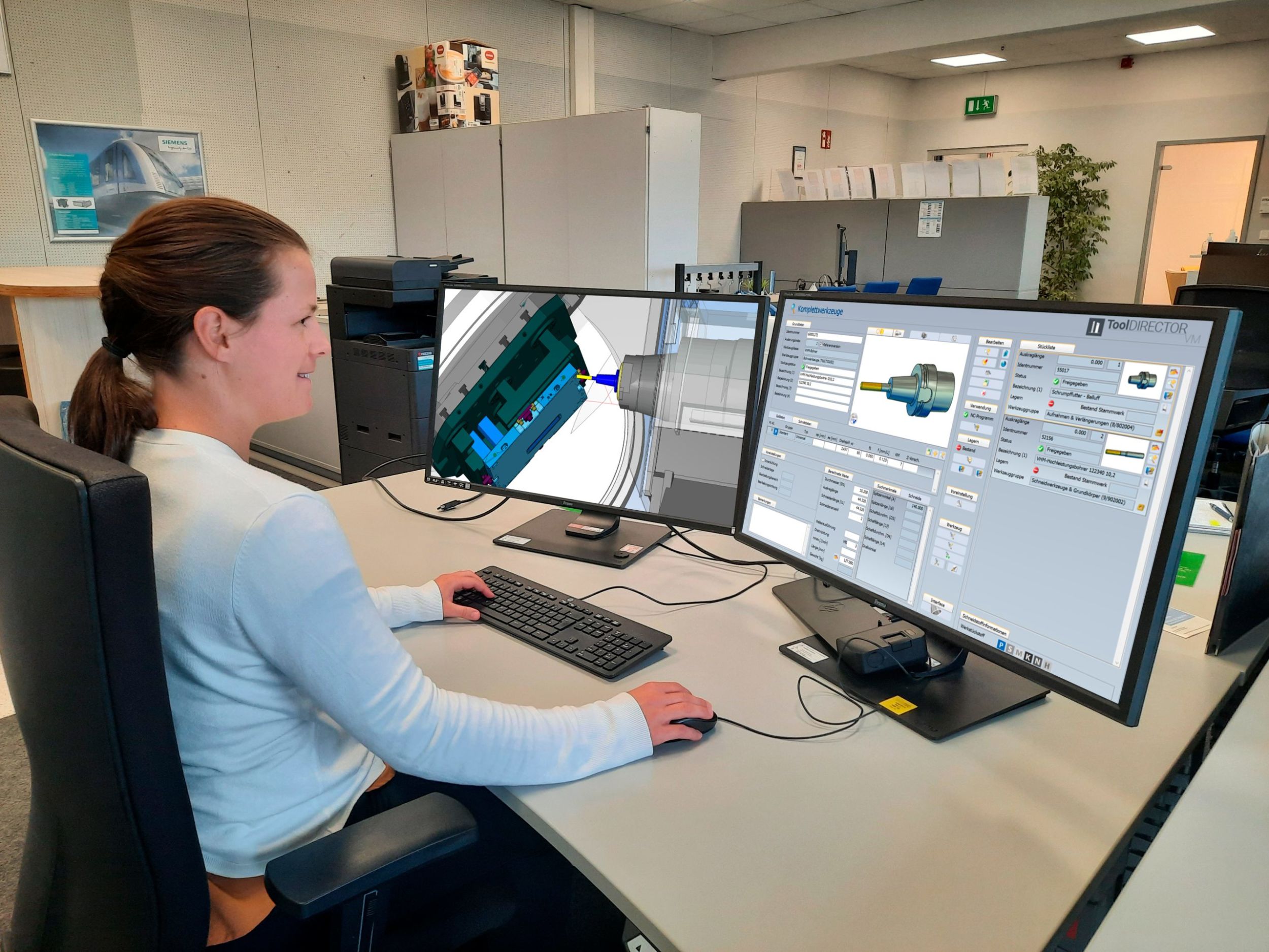 Prozessf&auml;hige Werkzeugdaten: Alle Technologiedaten aus dem Factory- und ToolDirector VM stehen auf Knopfdruck f&uuml;r die virtuelle Maschine im CAM-System Esprit zur Verf&uuml;gung.