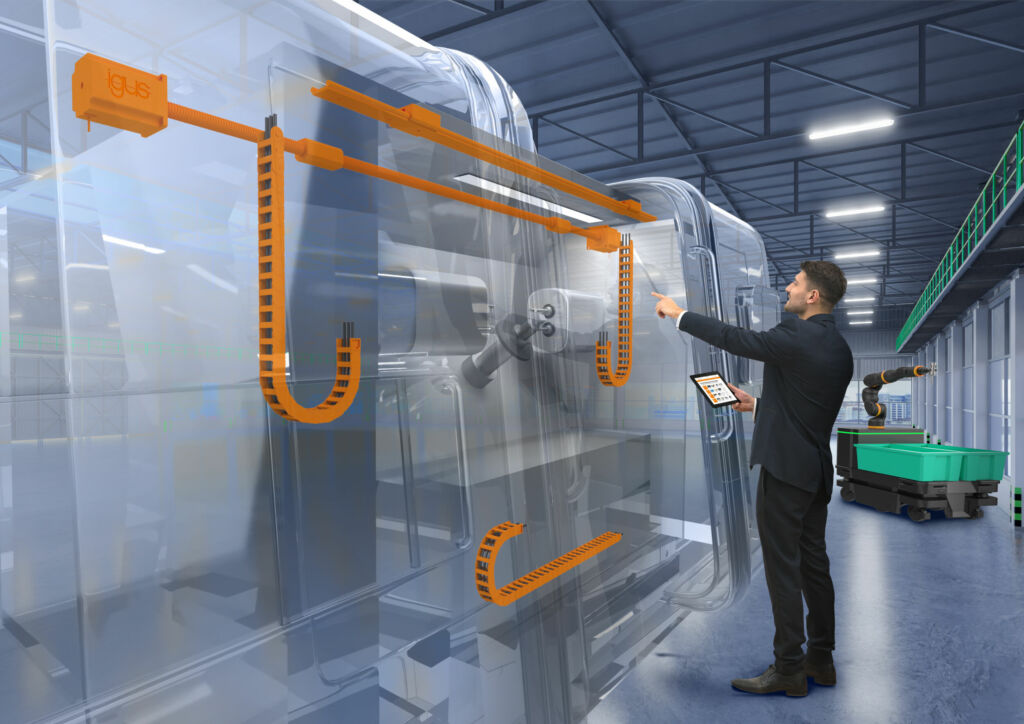 3D Industrial building warehouse interior