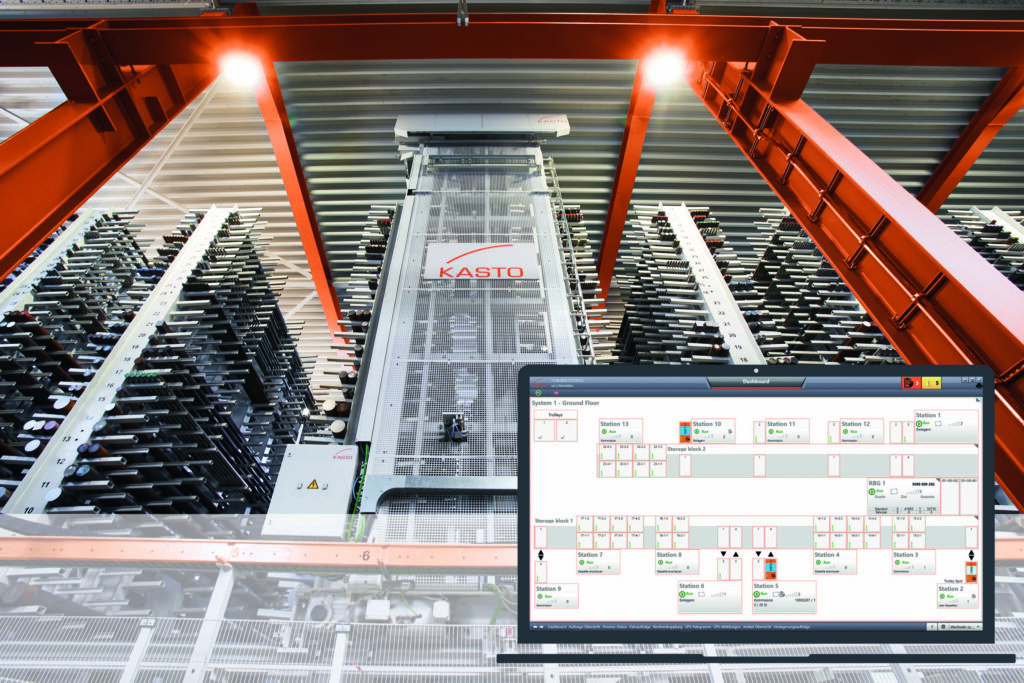 Mit Kastologic wird die Energieeffizienz durch intelligente Materialfluss-Algorithmen gesteigert. Das Warehouse Management System (WMS) bietet Schnittstellen zu allen g&auml;ngigen ERP-Systemen. 