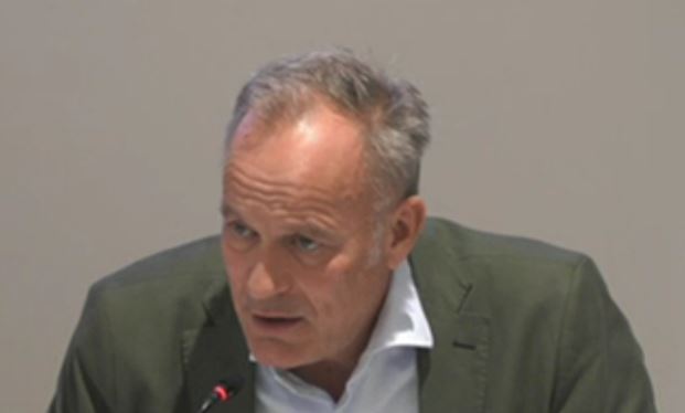 VDMA-Pr&auml;sident Karl Haeusgen auf der Jahrespressekonferenz am 12. Dezember 2023 in Frankfurt am Main. 