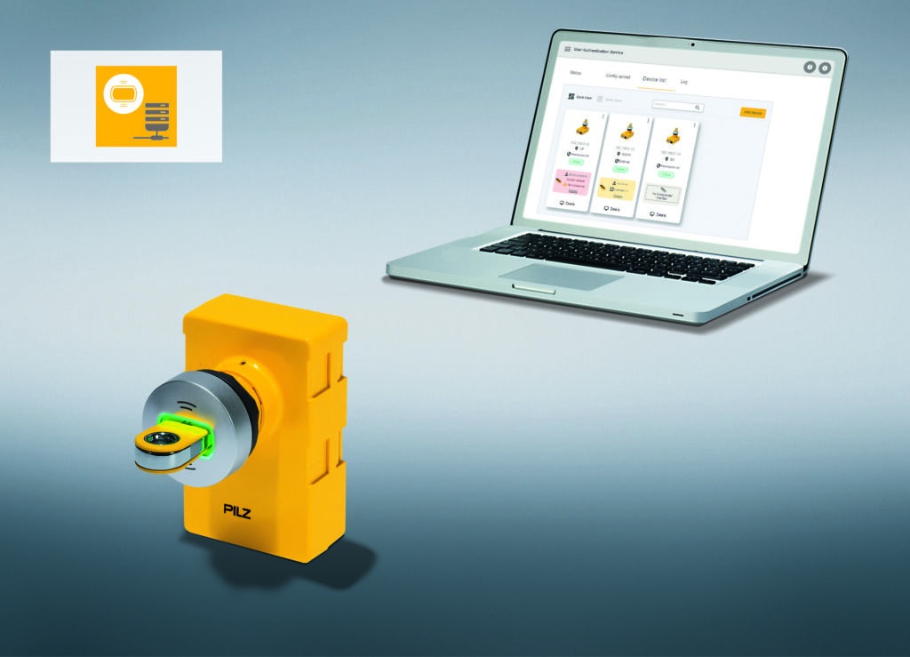 Die RFID-Transponder werden in der Ausleseeinheit PITreader von Pilz eingelesen und angelernt. Die Vergabe der Zugangsberechtigungen und die der Betriebsarten erfolgt einfach über den dazugehörenden Webserver.