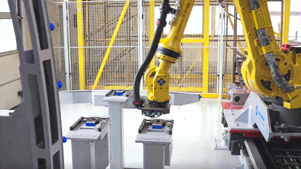 Werkzeugwechsler der Serie WWR im Einsatz bei der Scheibenmontage für Seilbahnkabinen