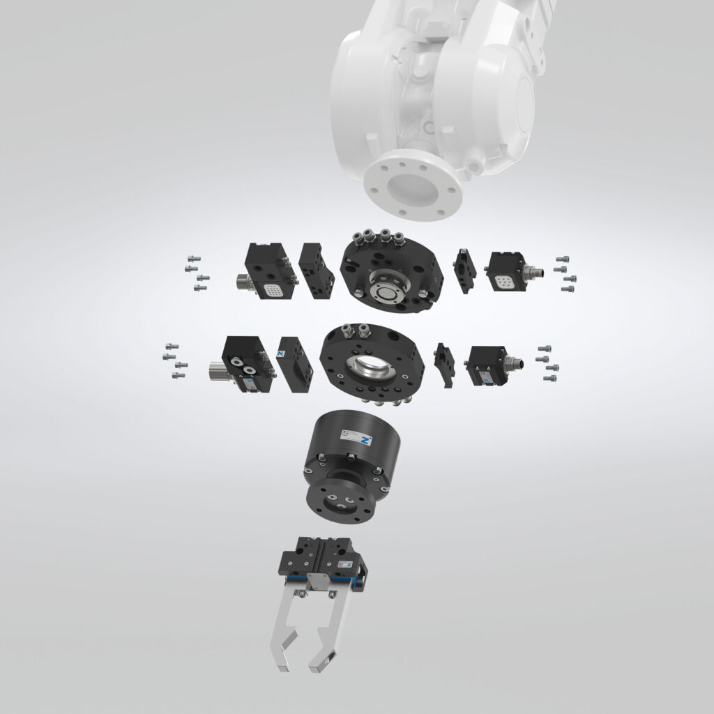 Durch die Integrierung von Werkzeugwechslern ergeben sich mehr Freiheiten für den Roboter im Prozess.