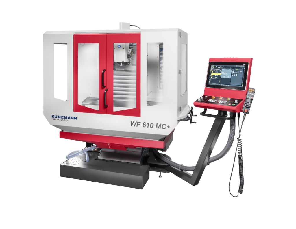 Die neue WF 610 MC+ ist auf der Intec 2025 mit einer Heidenhain TNC7 basic-Steuerung zu sehen. Alternativ wird sie auch mit einer Siemens Sinumerik One-Steuerung angeboten.