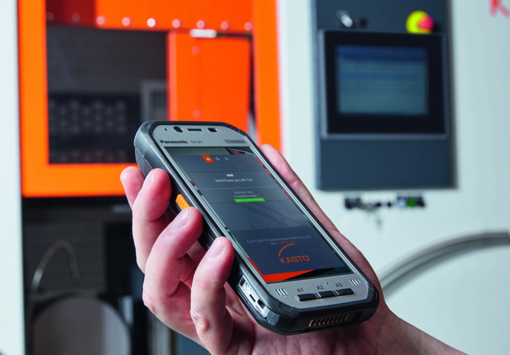 Mit der Kastoapp behalten Anwender den Status aller im Netzwerk vorhandenen Kasto-S&auml;gemaschinen im Blick.
