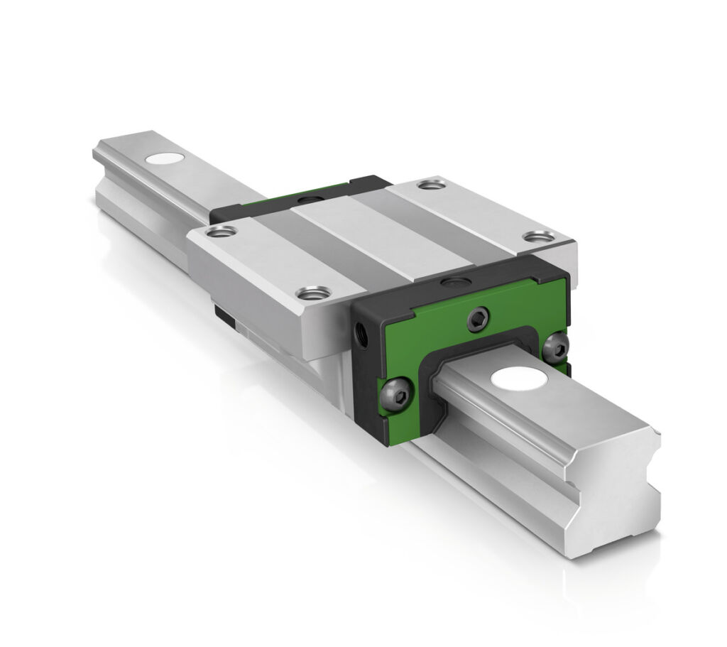 Innovativ: Rundachslager YRTA speziell f&uuml;r die Automation in der Peripherie von Wekrzeugmaschinen, Rundachslager YRTCG mit integrierter Getriebeverzahnung und die neue Profilschienenf&uuml;hrung KLLT in X-Anordnung von Schaeffler