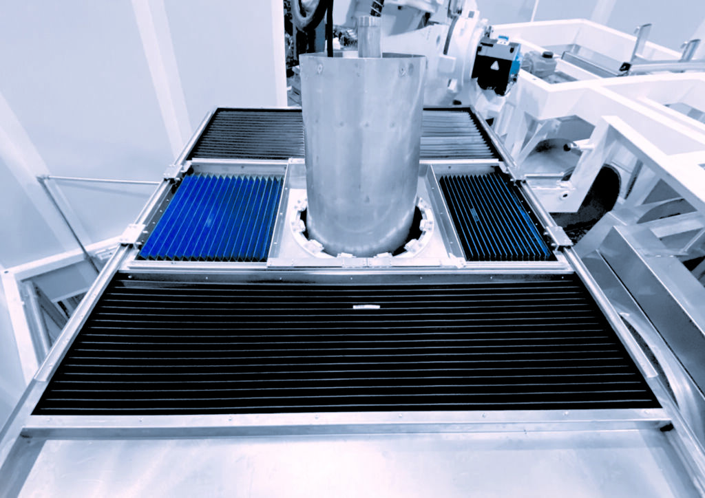 Bei der Konstruktion der Dachabdeckung hat Hema eine Aussparung f&uuml;r den Roboterarm vorgesehen. 