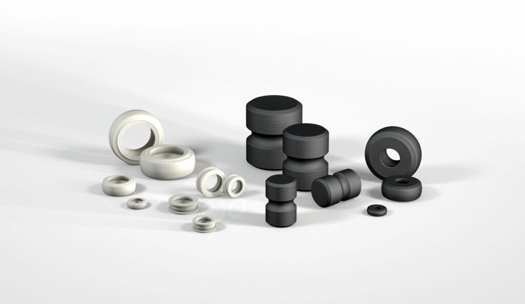 Die Familie der Strukturd&auml;mpfer 'Special' von ACE sch&uuml;tzen z.B. Halteschrauben und Steckbolzen - wie sie in der Metallbearbeitung vor allem w&auml;hrend des R&uuml;ckhubes nach der Umformung von Blechteilen im Dauerbetrieb eingesetzt werden - bis zu drei Mal l&auml;nger als vergleichbare L&ouml;sungen aus PUR-Materialien. 