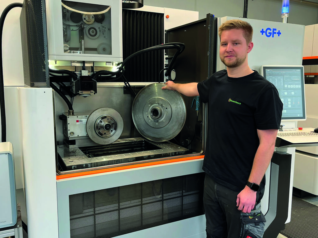 Drahterosion: Vergleich Schleifscheibengr&ouml;&szlig;e 200 bis maximal 500mm