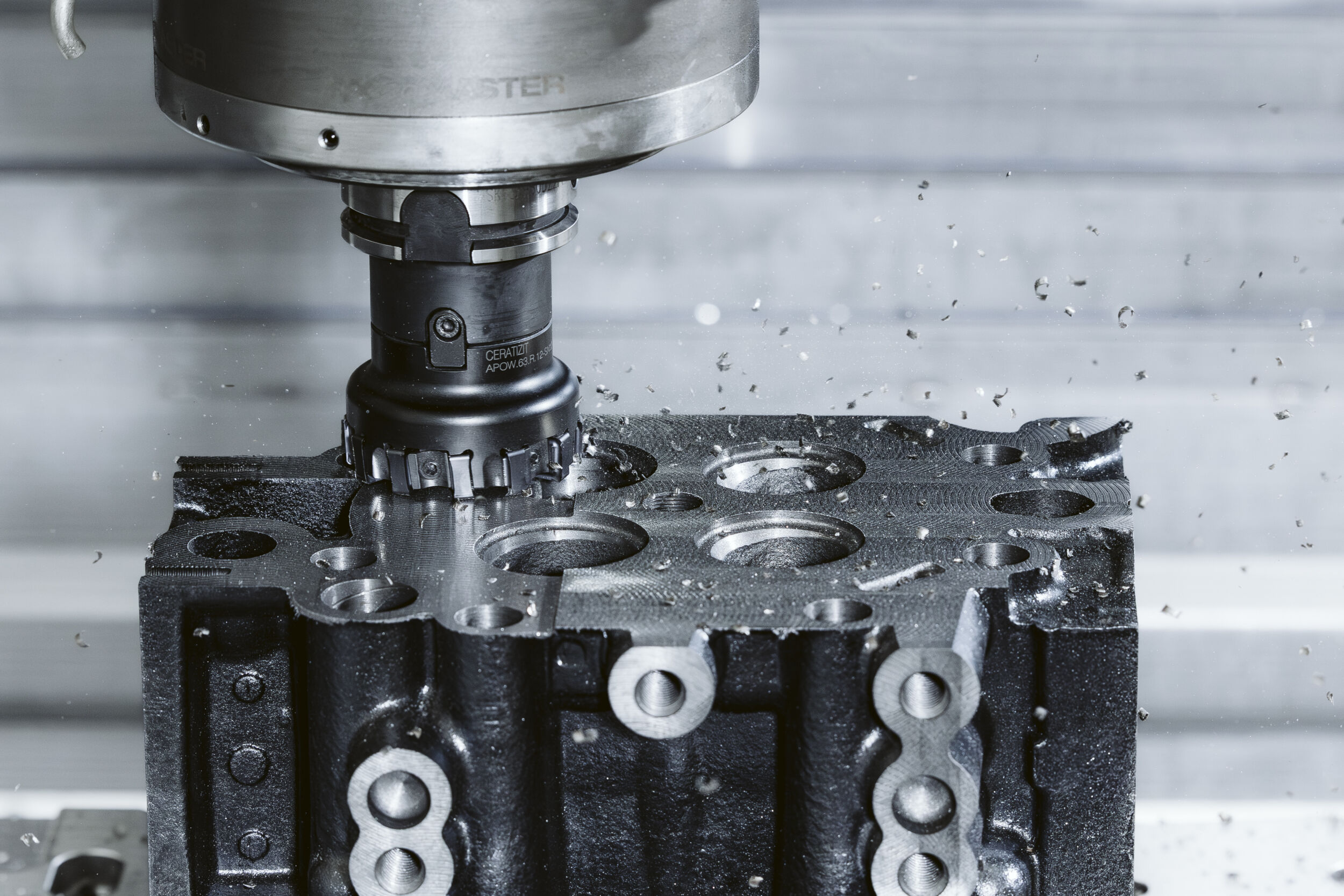 Die Fräser der Serie MaxiMill - S-Power setzen neue Maßstäbe im Planfräsen von Gusswerkstoffen