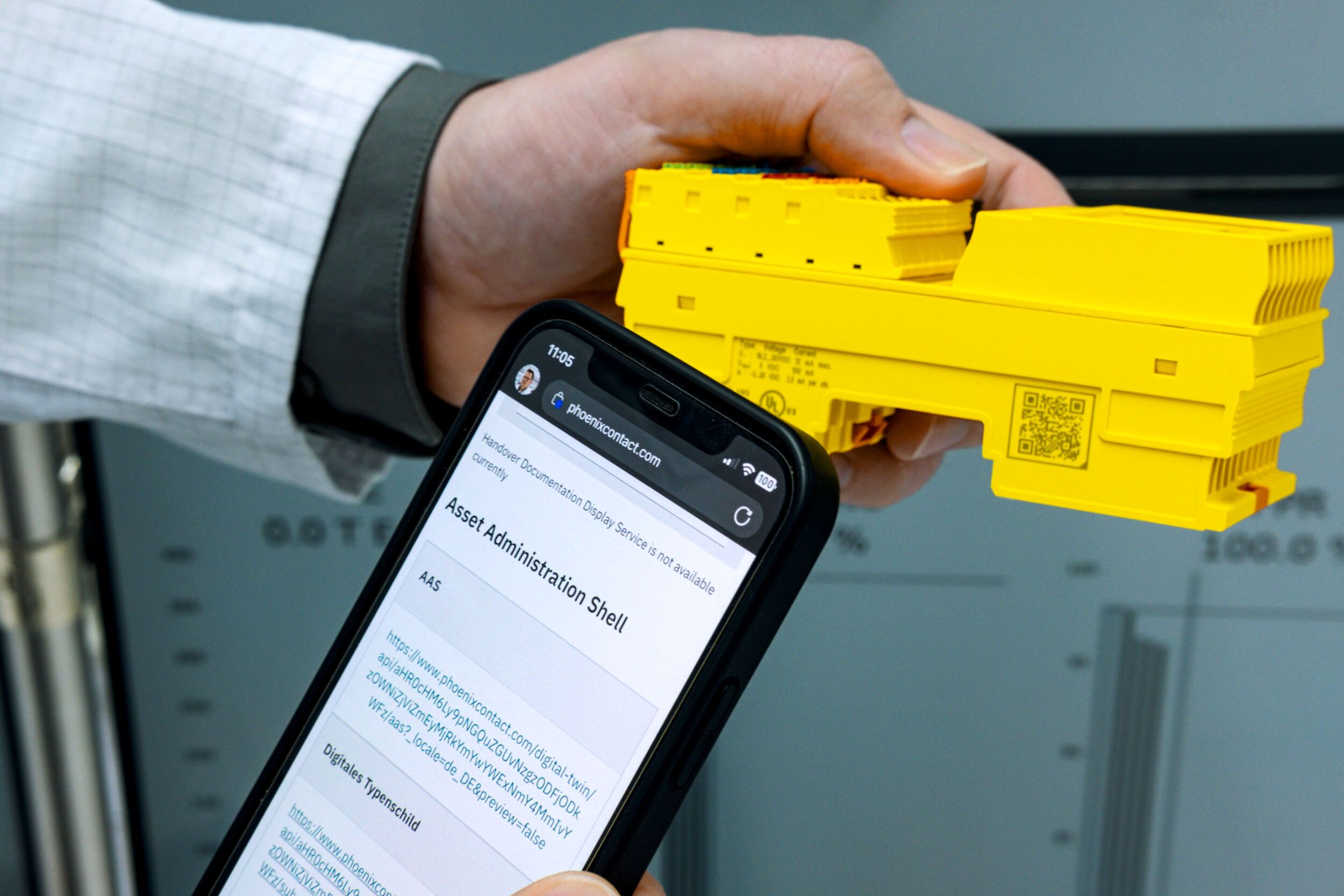 Wertvolle Produktdaten sind über die Asset Administration Shell (AAS) verfügbar.