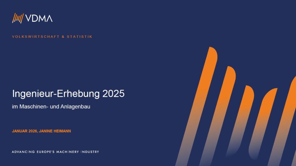
Aktuelle VDMA-Ingenieur-Erhebung im Maschinen- und Anlagenbau. Bild: Verband Deutscher Maschinen- und Anlagenbau e.V. (VDMA)