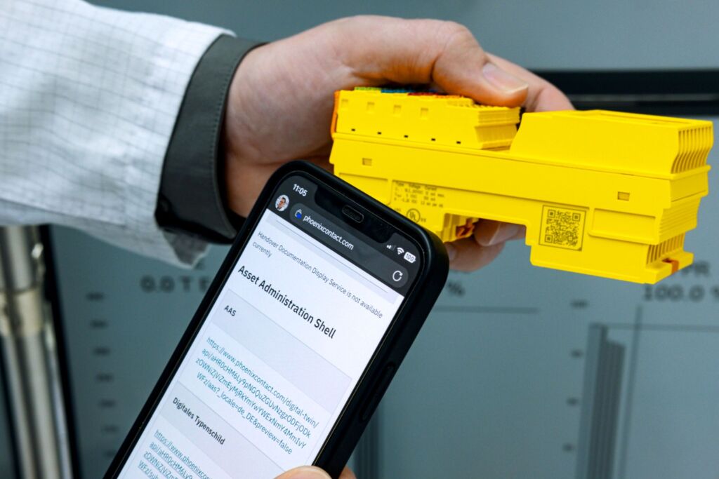 Wertvolle Produktdaten sind &uuml;ber die 
Asset Administration Shell (AAS) verf&uuml;gbar. 