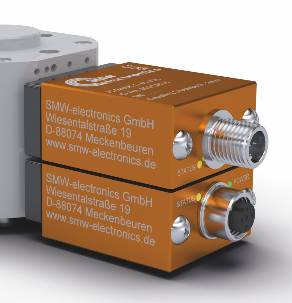 Das kontaktlos arbeitende induktive Koppelsystem C40 Automation macht die Medien- und Signal&uuml;bergabe unempfindlich gegen Verschmutzungen. 