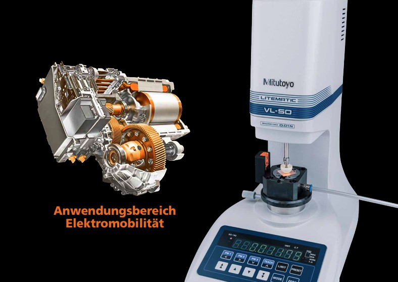 Dickenmesssung Batteriefolie mit VL 50