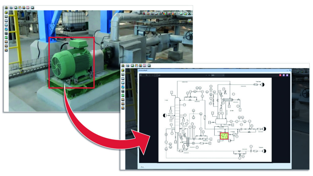 Durch die Verknüpfung von Schemaplänen mit der Realität verschaffen sich Produktionsmitarbeiter ganz einfach einen Überblick.