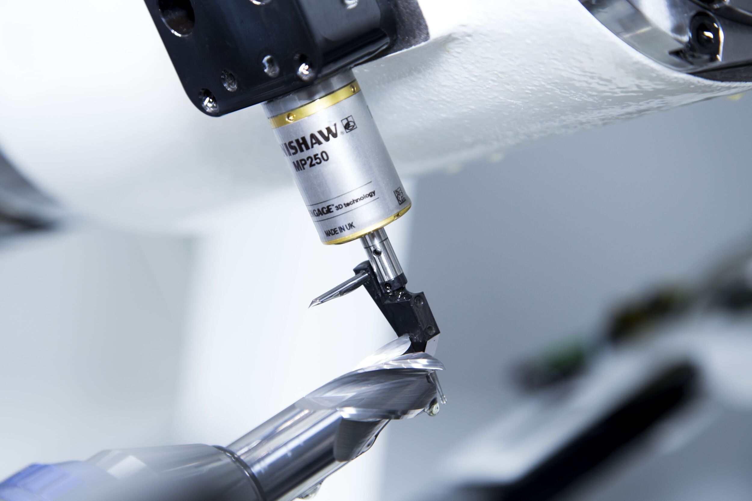 Messtasterkonfiguration in einer Schleifmaschine: Renishaws Lösungen befähigen unter anderem zur geometrischen Rückführung für den Qualitätsregelkreis (www.renishaw.de – Halle 9, Stand E40).
