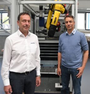 Protagonisten der Technologiepartnerschaft von Gressel und Spinner Automation: Andreas Brunhofer (links) und Dominik Jauch