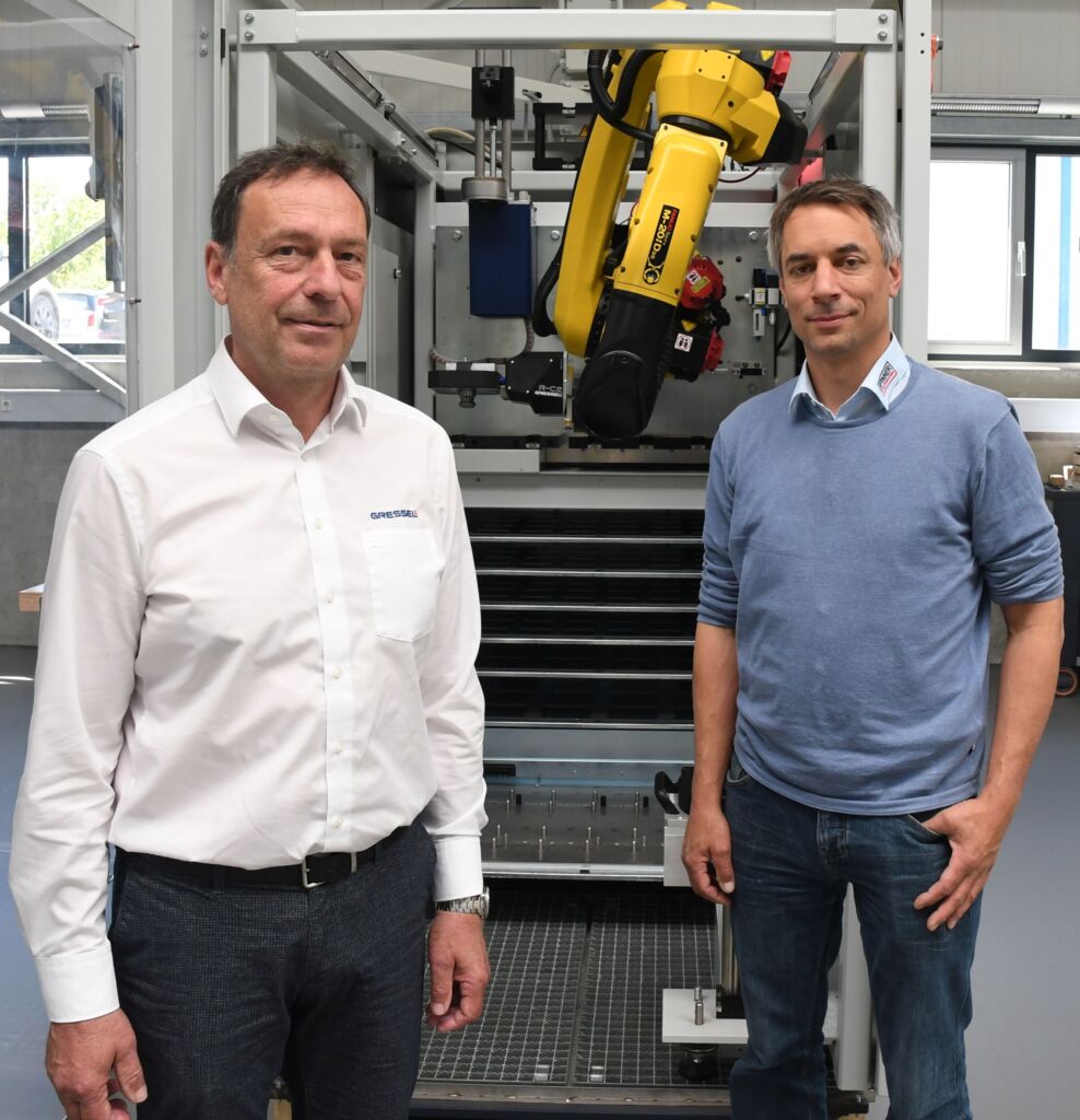 Protagonisten der Technologiepartnerschaft von Gressel und Spinner Automation: Andreas Brunhofer (links) und Dominik Jauch