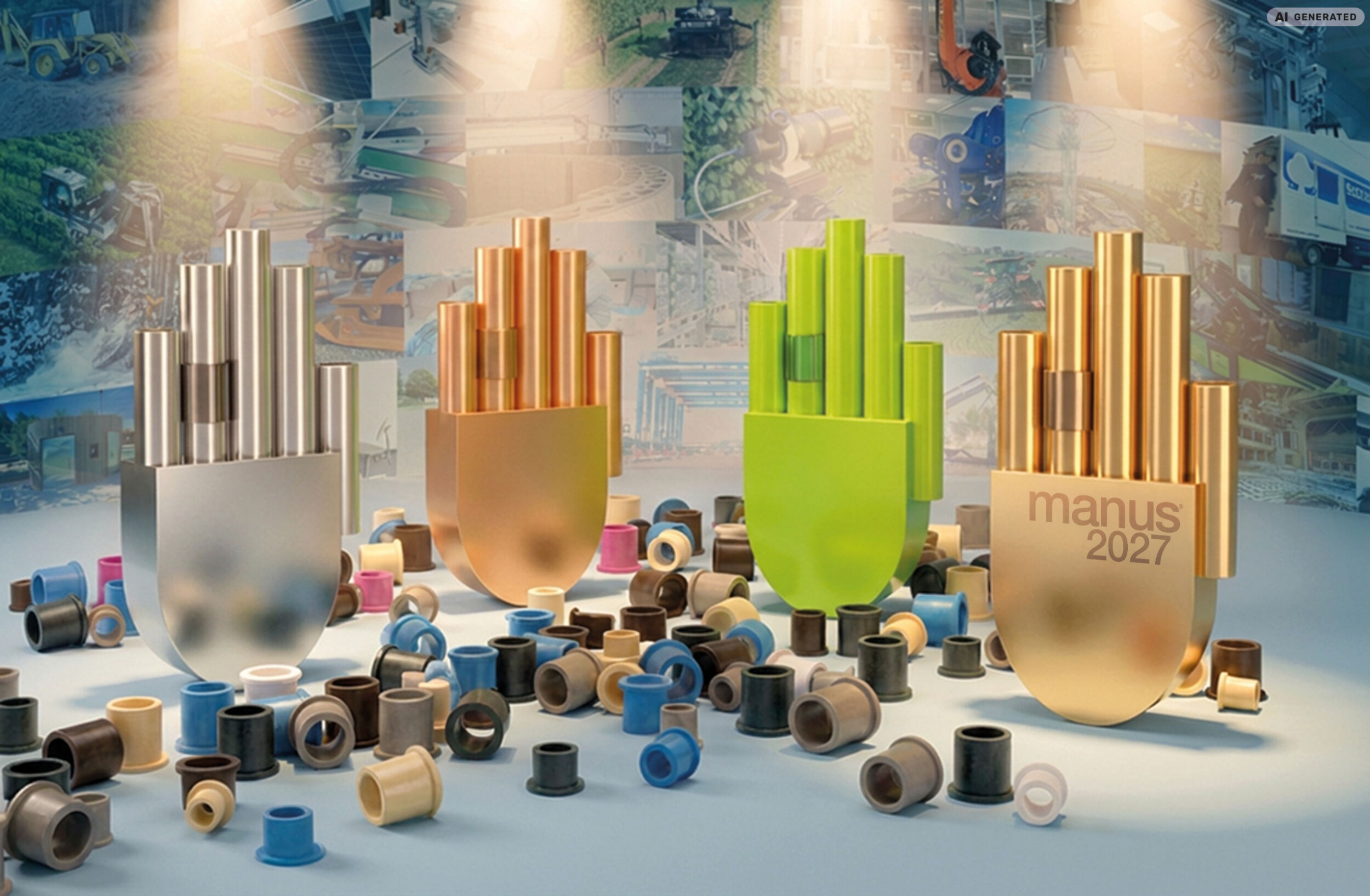 Innovative Ideen gesucht: Der Manus Award 2027 prämiert erneut einzigartige Projekte mit schmierfreien Polymergleitlagern.
