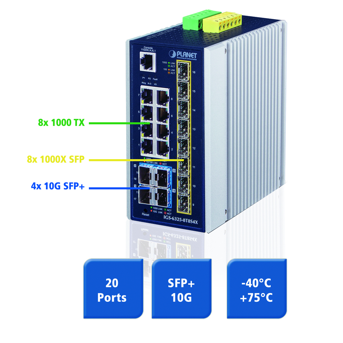 Administrierbarer Switch mit 20 Ports