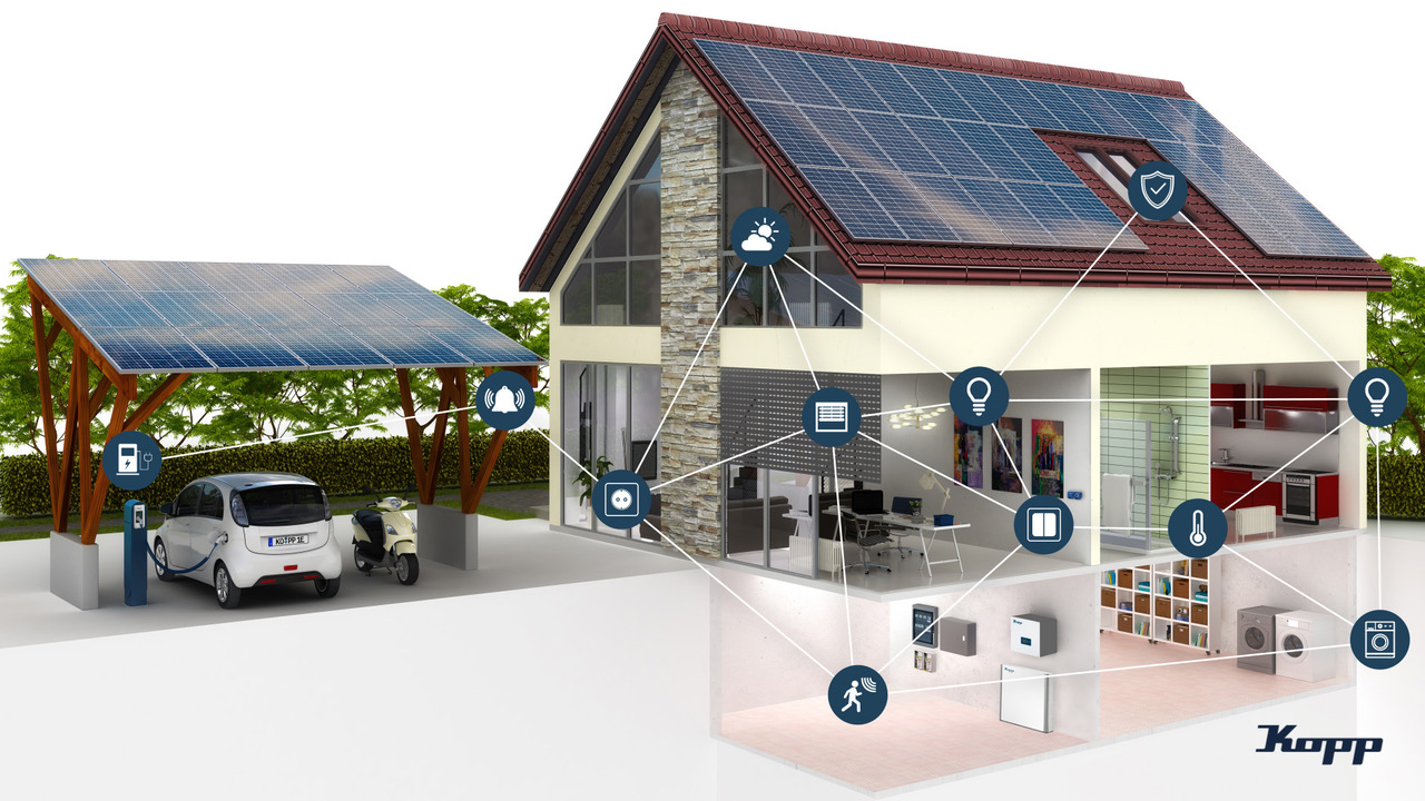 Das Smart-Home-System von Kopp baut sich dank Bluetooth-Mesh-Technologie selbstständig auf und hat eine extrem hohe Betriebssicherheit.