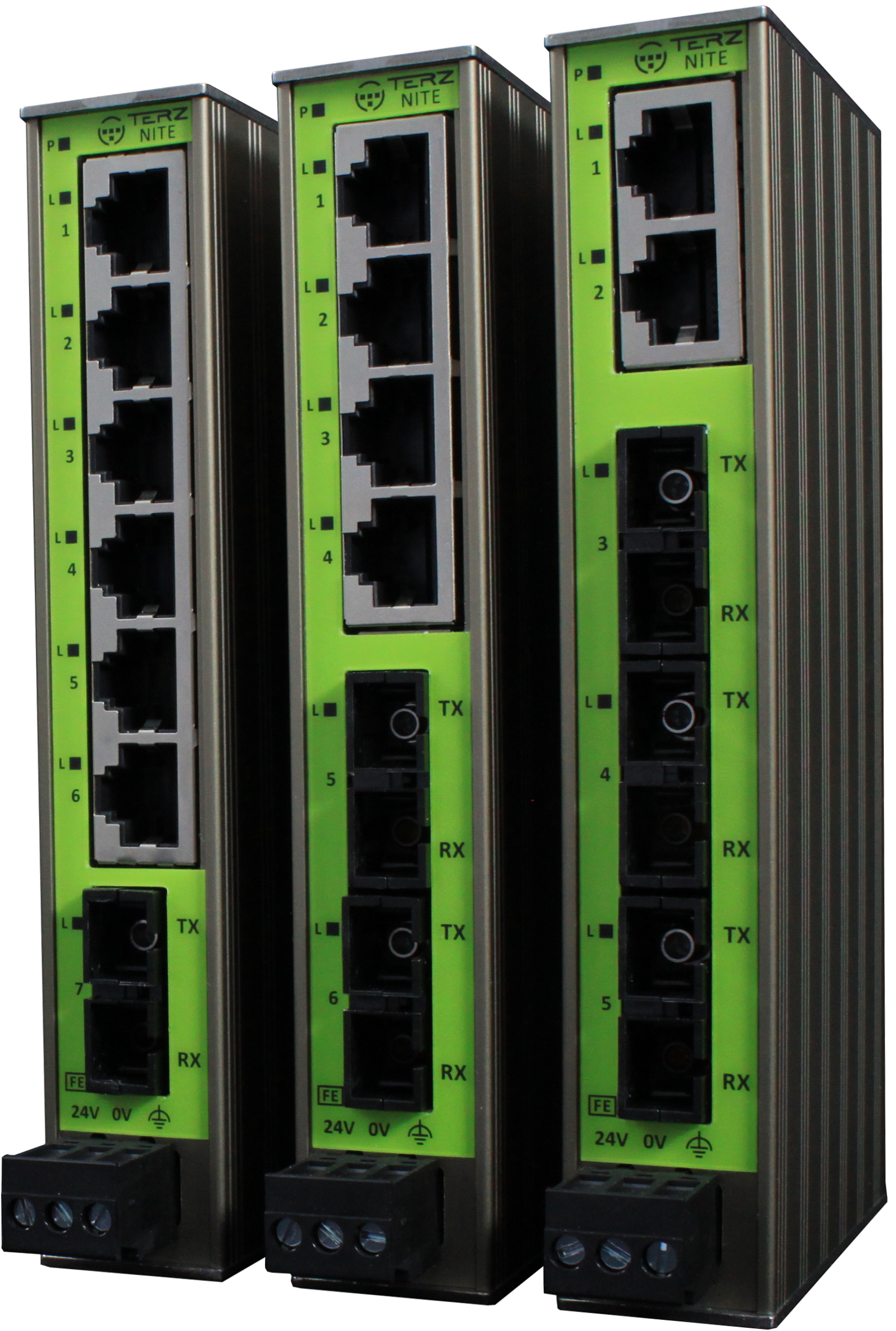 Schmale Industrial Ethernet Switches mit LWL SC-Duplex
