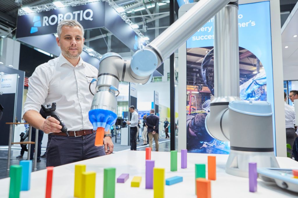 Auch neue Cobot-Generationen gibt es auf der Messe zu sehen.