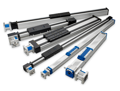Lineareinheiten bieten zahlreiche Optionen für Antriebe, Führungen, Gehäusewerkstoffe und sonstige Ausstattung.