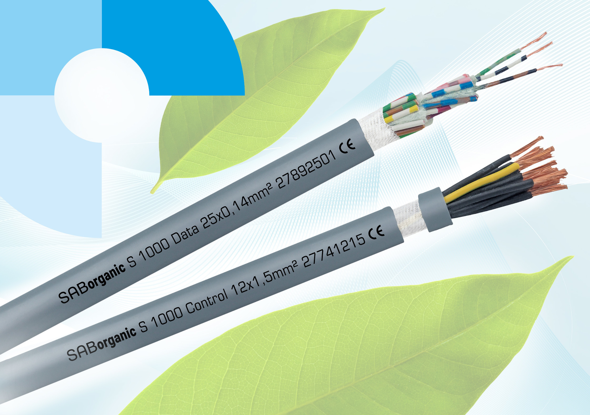 SAB Bröckskes entwickelt anwendungsspezifische Sensorkabel für das Umweltmonitoring, wie SABorganic. Die ökologisch nachhaltigen Daten- und Steuerleitungen im CO2-reduzierten Außenmantel bestehen aus 45 Prozent biobasiertem Polyurethan.