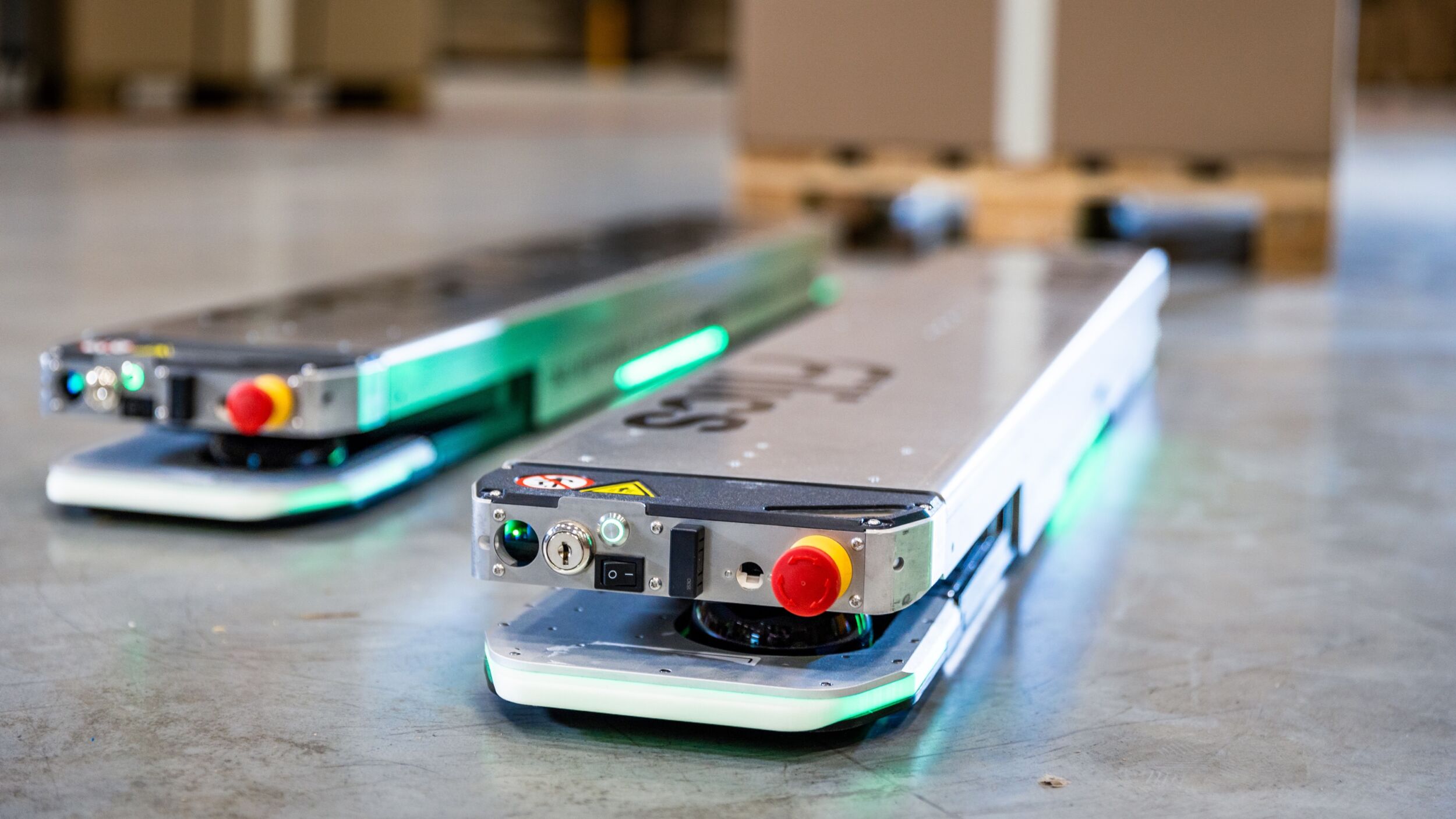 Das autonome Paletten-Handling-System Filics Unit von Filics soll den Platzbedarf beim Palettentransport verringern.