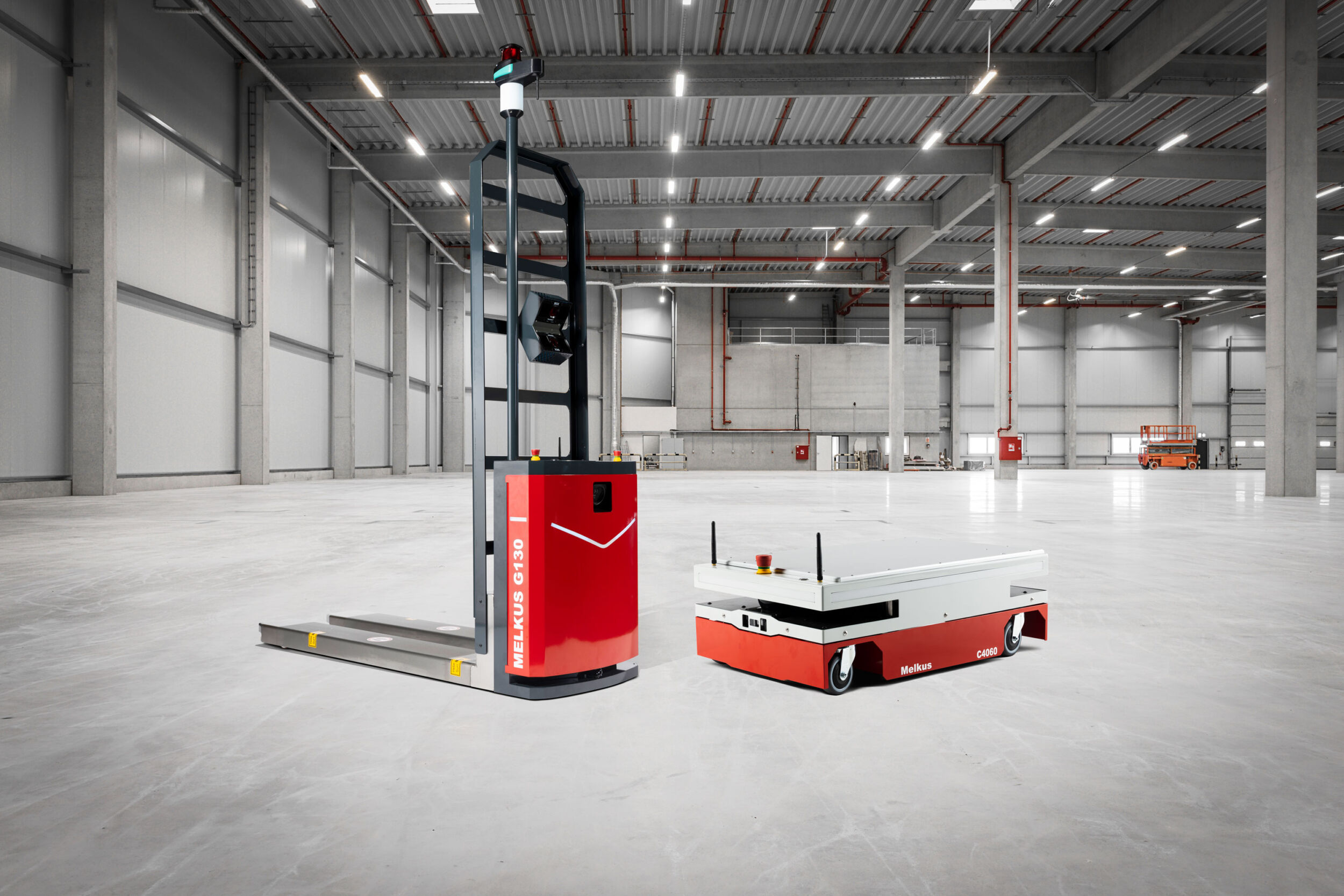 Durch ihren konsequent modularen Aufbau punkten AGV von Melkus Mechatronic mit kurzen Inbetriebnahmezeiten, großer Flexibilität und einer hohen Verfügbarkeit.