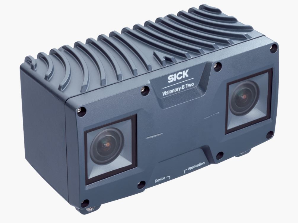 Die neue Sick-Kamera kann bei AGVs und AMRs z.B. zur Distanzmessung, Objektdetektion, Umfelderkennung sowie Fahrweg-, Seiten- und Rückraumüberwachung eingesetzt werden.