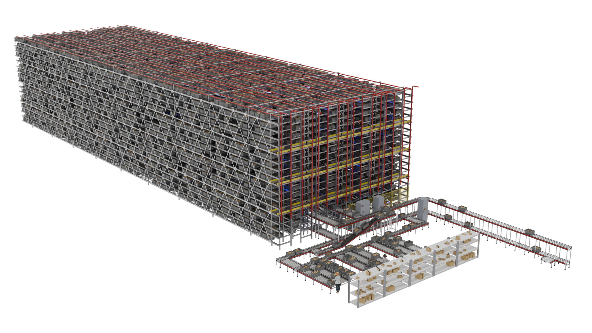 Der Beschlaghersteller Domino entschied sich für sein Kleinteilelager für ein Vier-Wege-Shuttle-System von HWA Robotics.