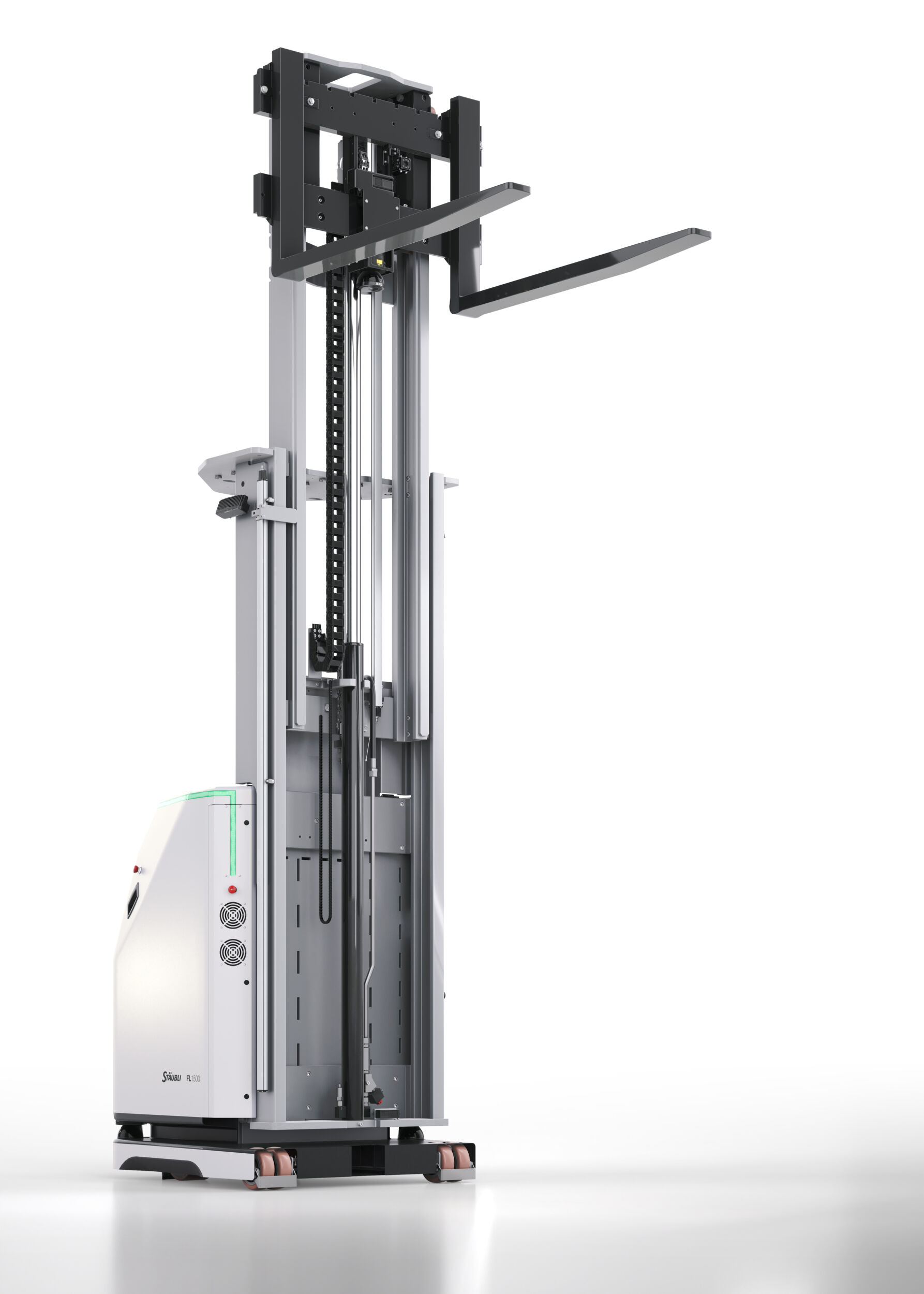 Dank neuer Duplex-Mastvariante ermöglicht der mobile Gabelstapler FL1500 nun mit Hubhöhen von über drei Metern auch die Bedienung höherer Regalsysteme.