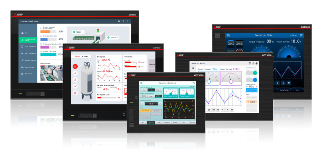 Neues Multitouch-HMI GOT3000 von Mitsubishi Electric mit hochauflösendem
Display, OPC UA, Webzugriff und vielseitiger Schnittstellenausstattung für
vernetzte und flexible Fertigungssysteme.