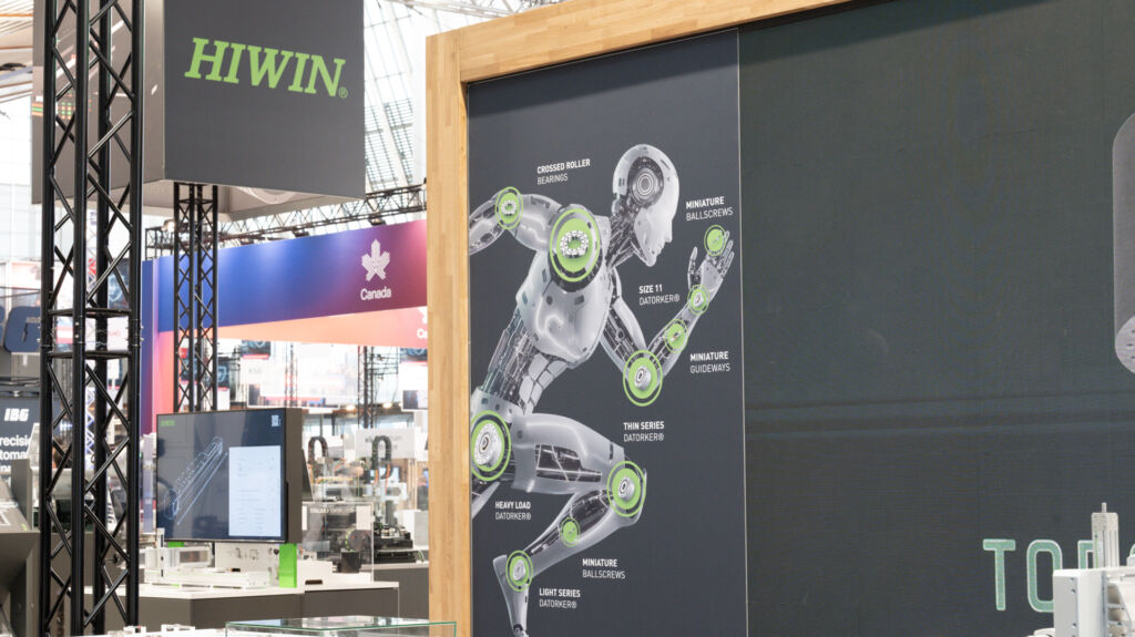 Am Messestand von Hiwin auf der Hannover Messe wurde es deutlich: Erst wenn sich Bewegungssysteme modular denken lassen, wird humanoide Robotik wirtschaftlich tragfähig.