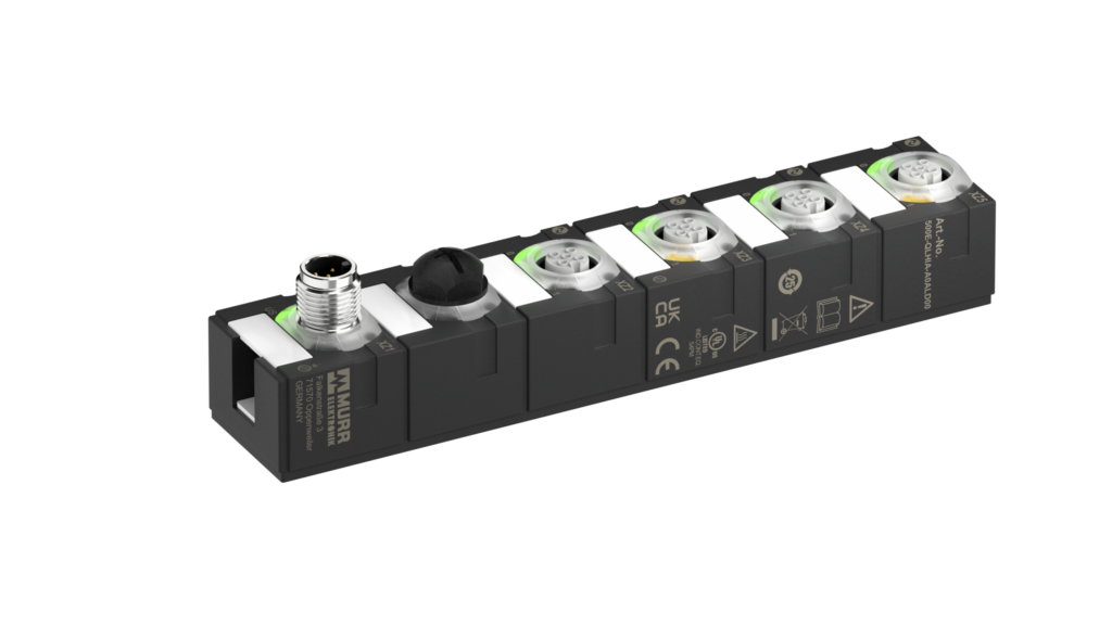 Der IO-Link Multiplier erweitert einen Masterport um vier IO-Link Ports und ermöglicht so den Anschluss von bis zu 32 IO-Link Devices an einem 8-Port-Master. Damit eignet er sich u.a. besonders für
Retrofit-Anwendungen.