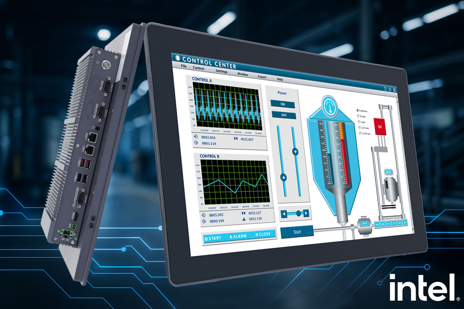 Die neuen 12,1"-Panel-PCs von ICO sind mit aktuellen Intel-Prozessoren ausgestattet und decken damit ein breites Spektrum an Anforderungen ab.