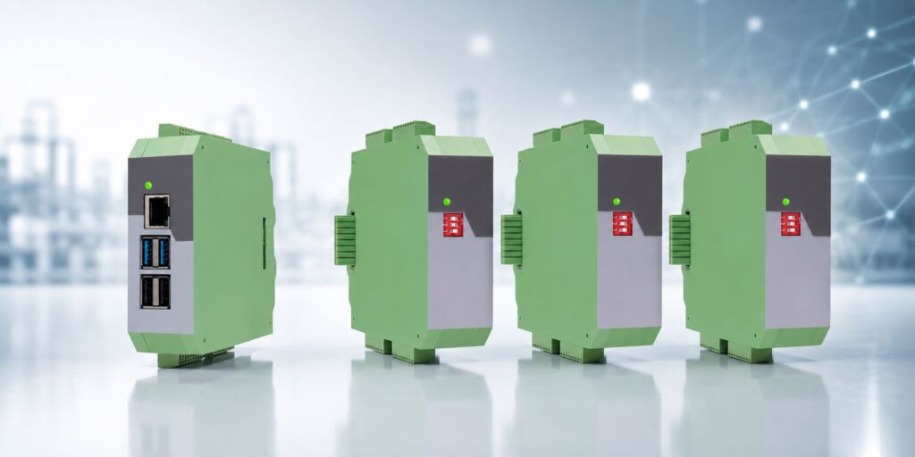 Das modulare Konzept des Smart Edge Gateway EG222 ermöglicht die Anbindung verschiedener Signalarten und erleichtert die Integration bestehender Sensorik in cloudbasierte Anwendungen.