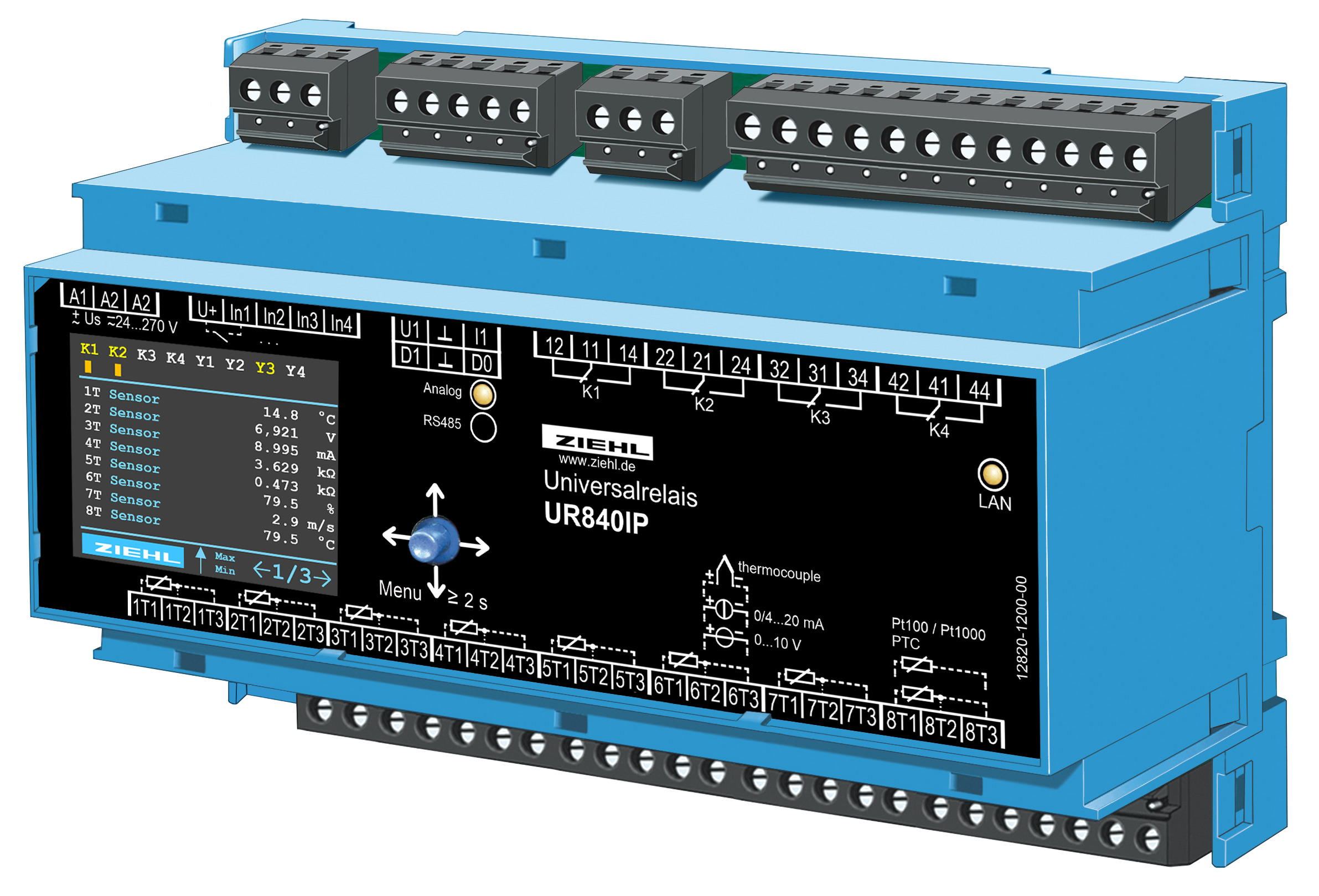 Das UR840IP von Ziehl Industrie-Elektronik ist ein webfähiges Universalrelais mit Ethernet-Schnittstelle, dass sich zur Implementierung eines ganzheitlichen Condition Monitoring Systems in Trafostationen von Betreibern eignet.