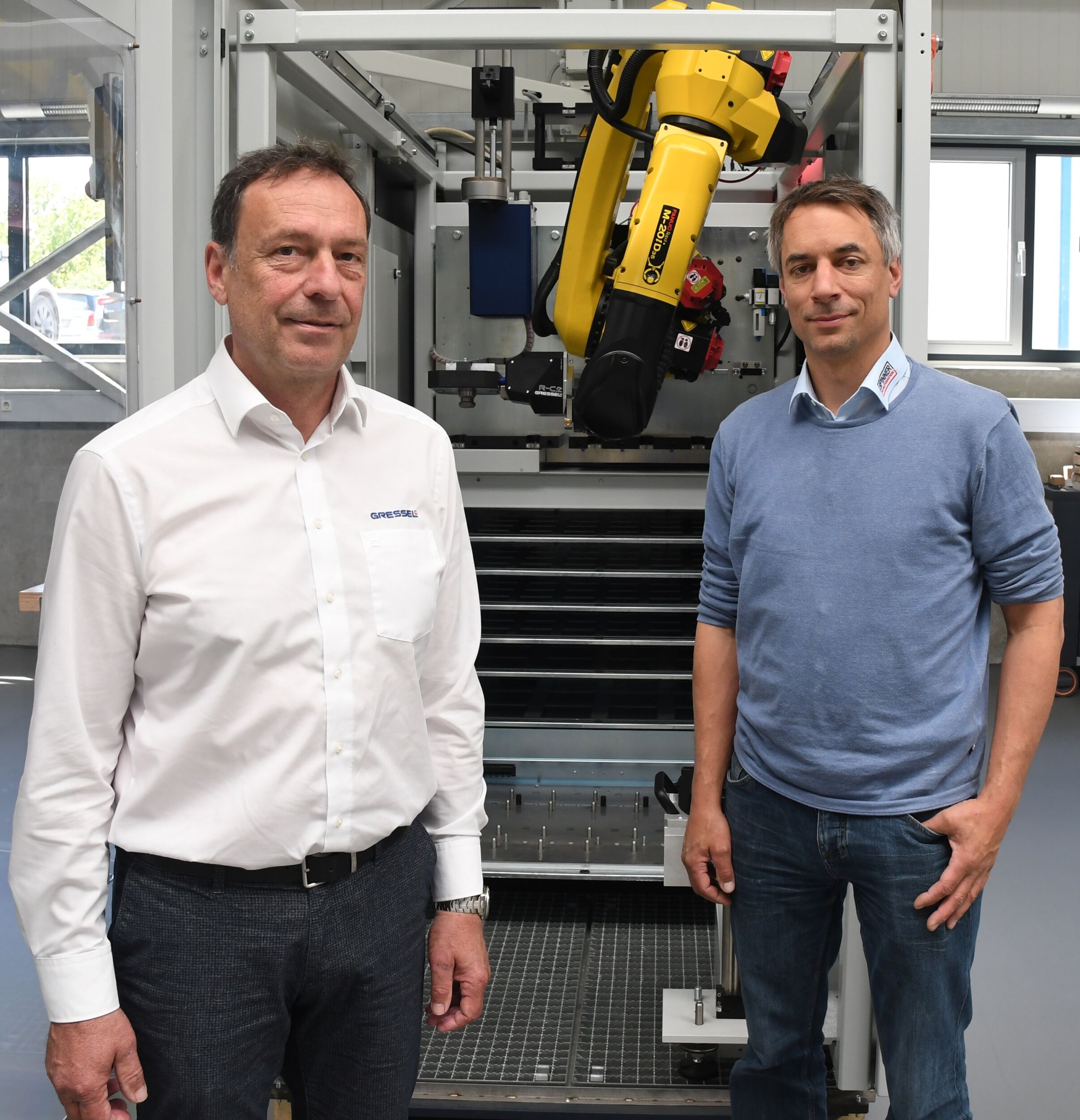 Protagonisten der Technologiepartnerschaft von Gressel und Spinner Automation: Andreas Brunhofer (links) und Dominik Jauch.
