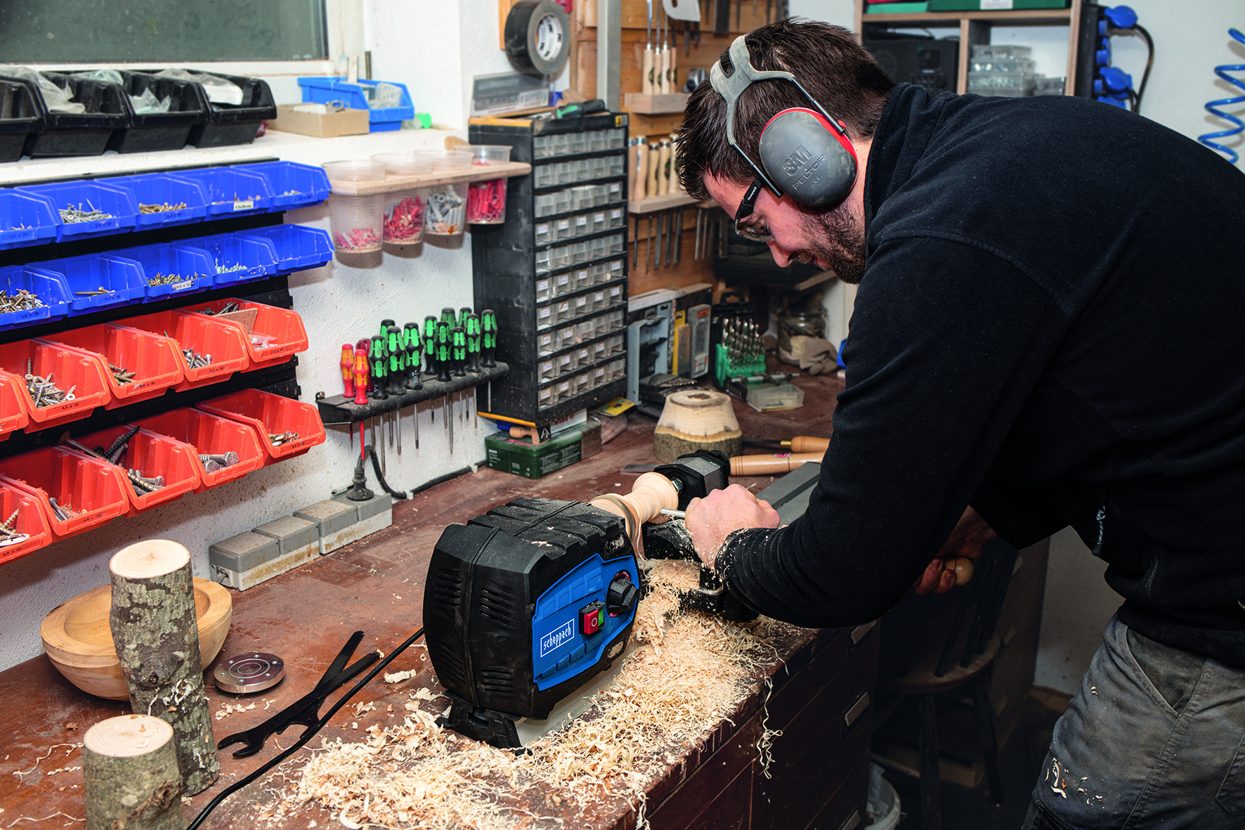 Kompakte Drechselbank