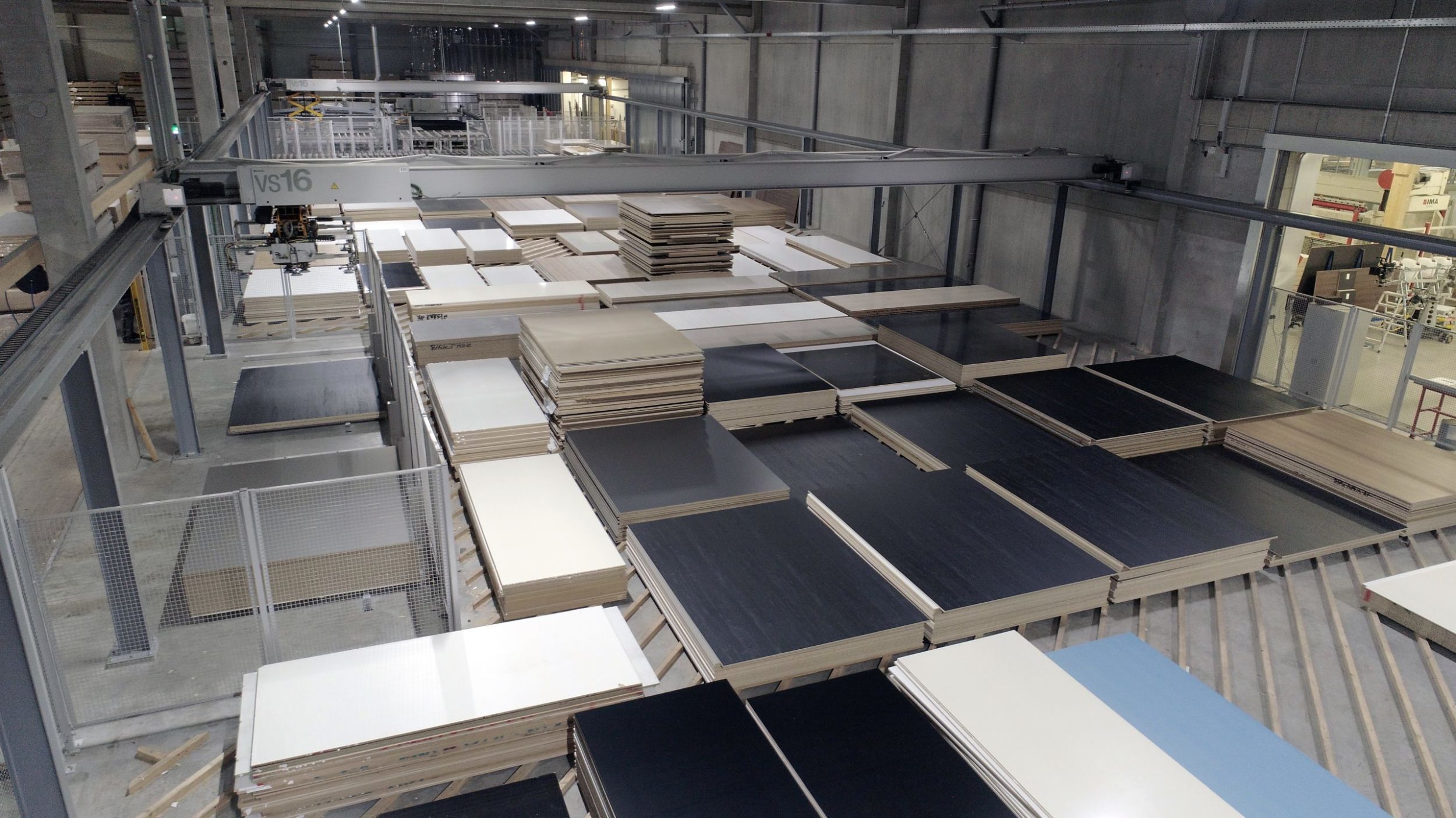 Restelager über dem Zuschnitt