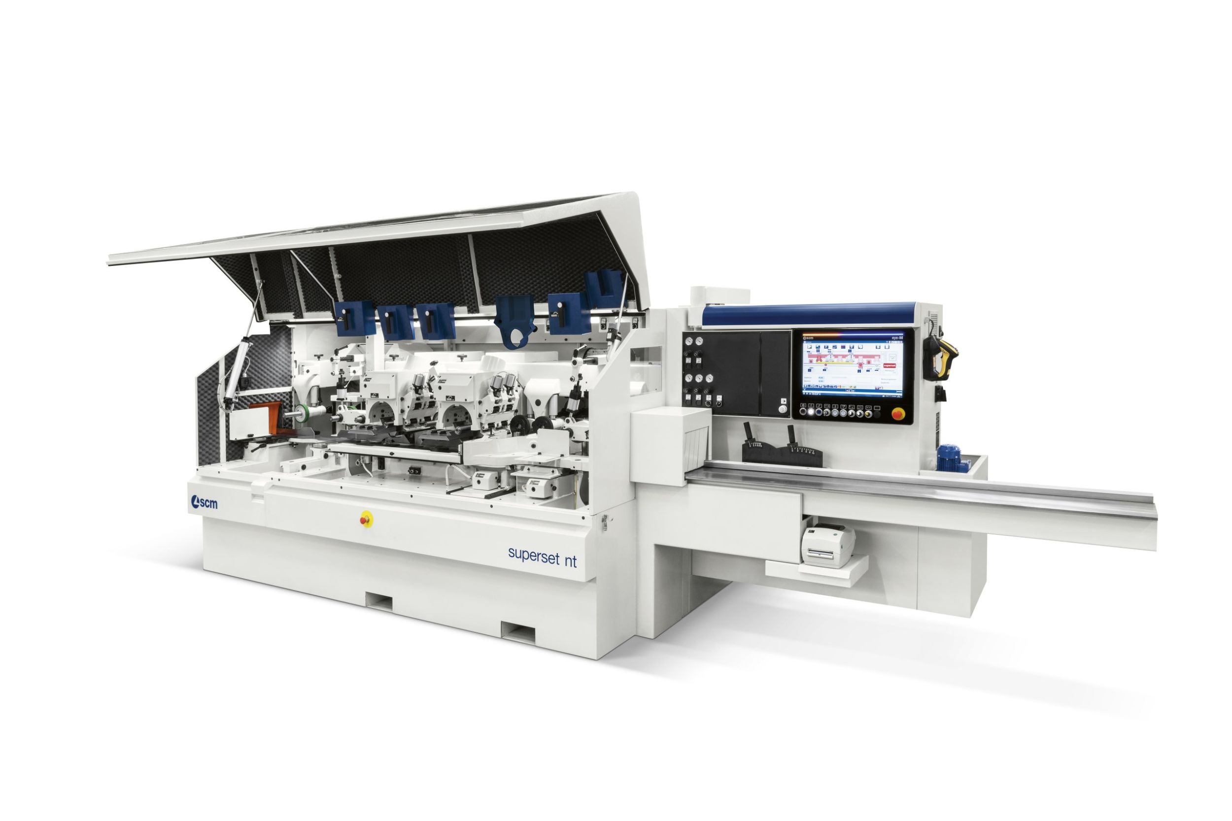 Alle Bearbeitungs-schritte fürs Fenster Der neue Superset NT- Profilfräsautomat ist die ideale Lösung für die Herstellung einer Vielzahl von Produkten. Ein Blick ins Innere der Maschine.