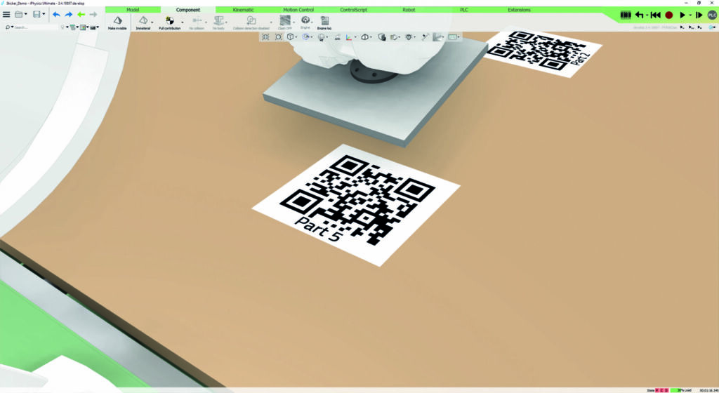 Wie das Schneiden vom Simulieren profitiert 3 Das Platzieren des Labels ist entscheidend, um den Auftrag verfolgen zu können. Durch die Simulation wird sichergestellt, dass das Label nicht durchtrennt wird.