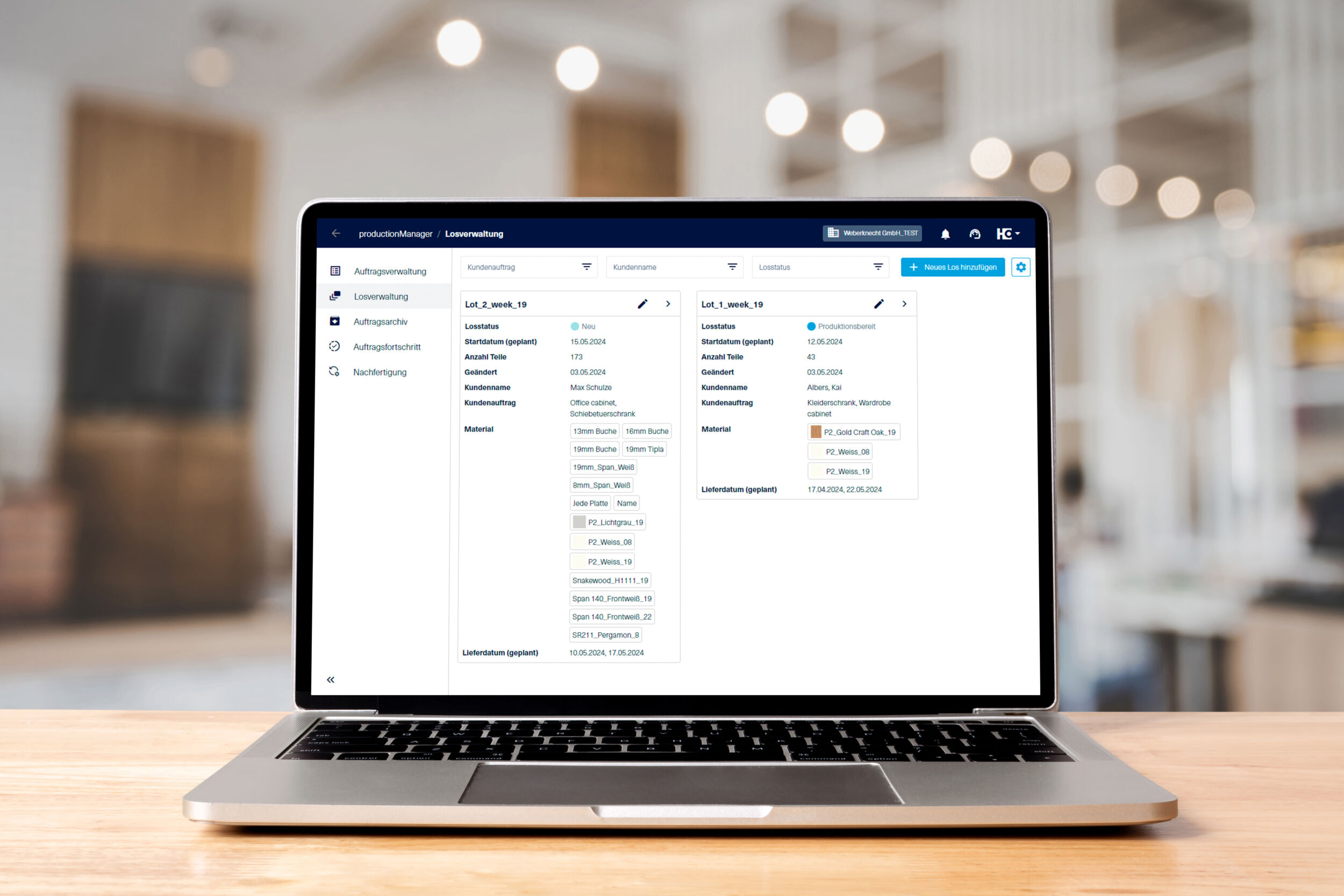 Laptop blank screen on wood table with coffee cafe background, mockup, template for your text, Clipping paths included for background and device screen
