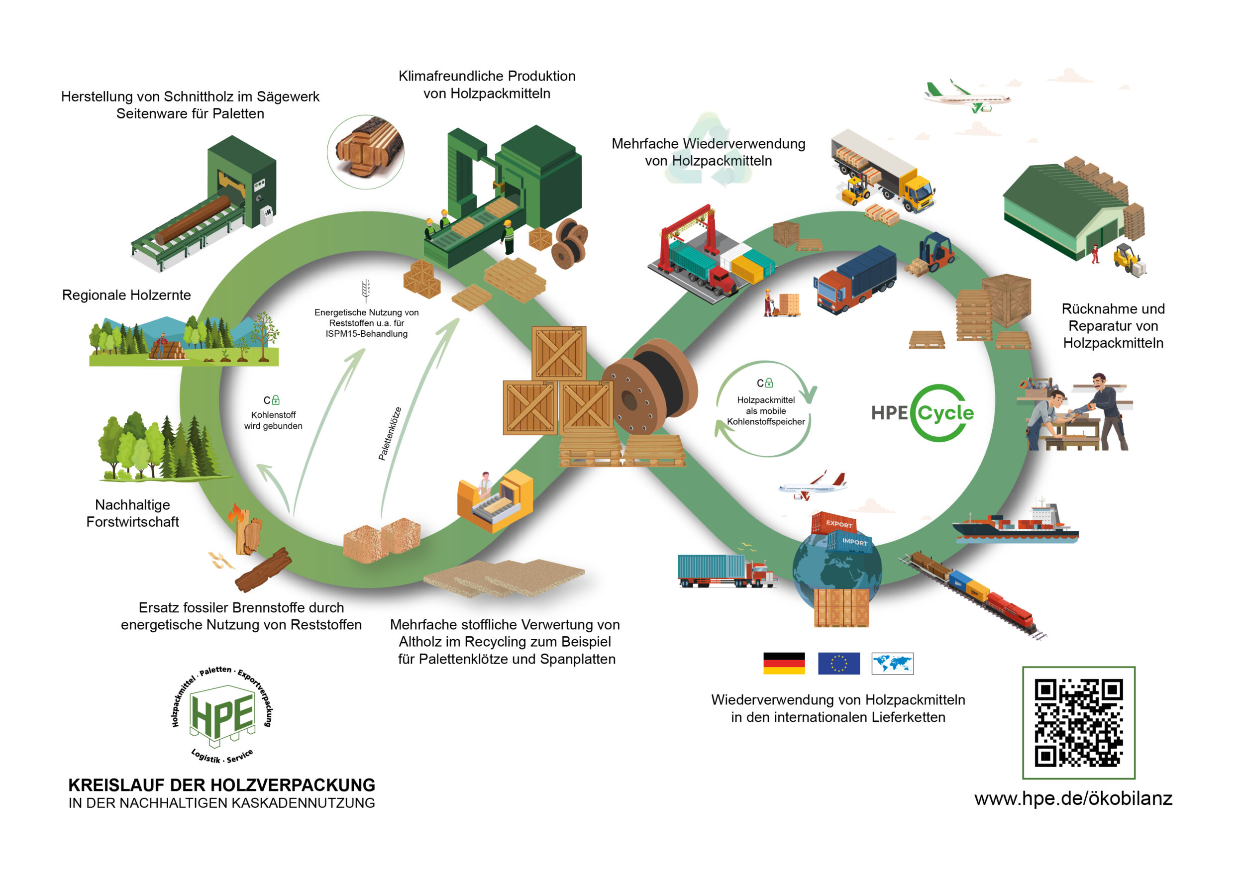 Wie sieht der Kreislauf der Holzverpackung aus?