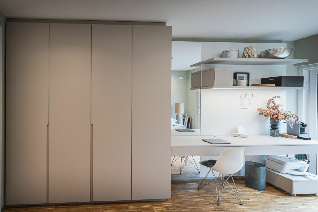 Ein wahr gewordener Wohntraum 2 Schrankfronten Rauvisio crystal im Stahlmann-Projekt